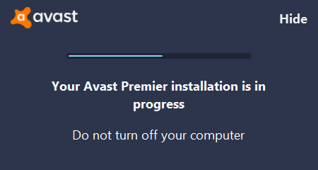 Proses instalasi Avast Premier