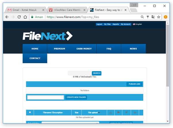 Filenext Account Member page