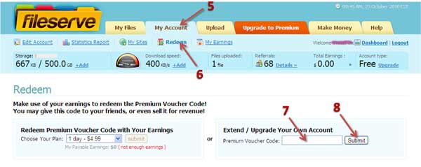 Aktivasi Kode Voucher Fileserve Premium